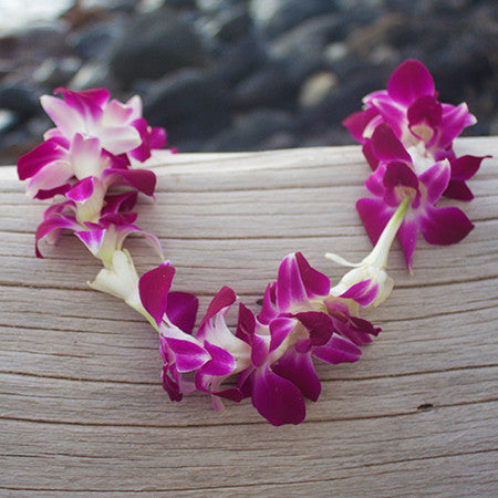 Tuberose and Orchid Lei, fresh Lei, Hawaiian Lei, Hawaiian leis